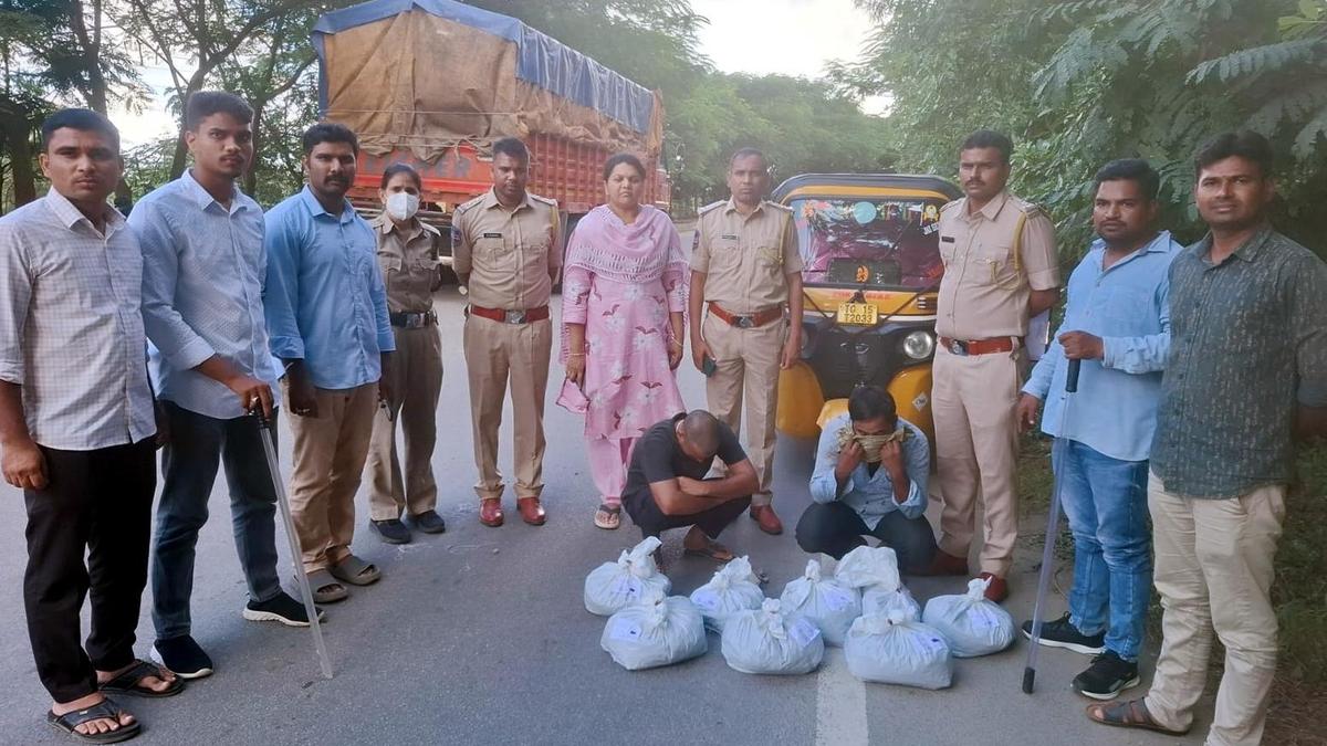 Two held in Sangareddy with 12.8 kg of marijuana worth ₹4.5 lakh